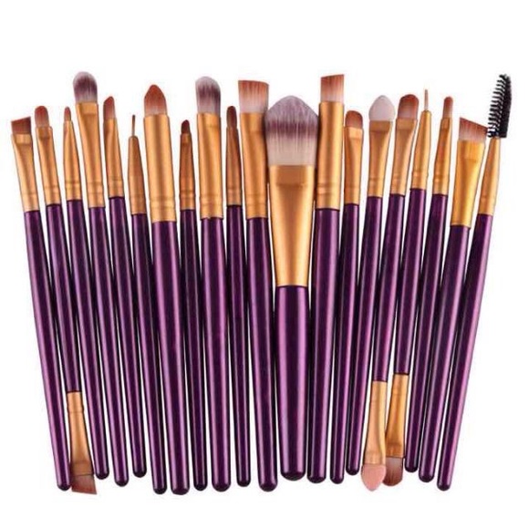 NWT20pcs Makeup Brushes+15Colors Eyeshadow Palette - Picture 3 of 5